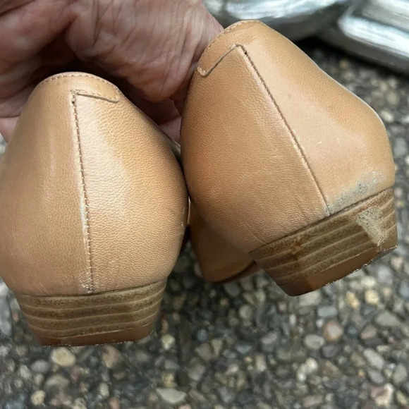 Diane B Vintage Camel Buckle Toe Leather Flats - Picture 7 of 11